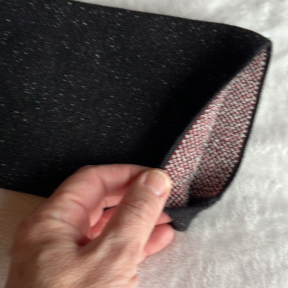 St. John Sport Madison Red Multi women’s size P beaded scoop neck black sweater - Picture 5 of 16